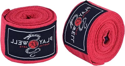 Handwraps Katoen - Bokszaktraining Zwachtels - Pols Stabiliseren - Stretch Materiaal - 4 Meter - Kastanjebruin