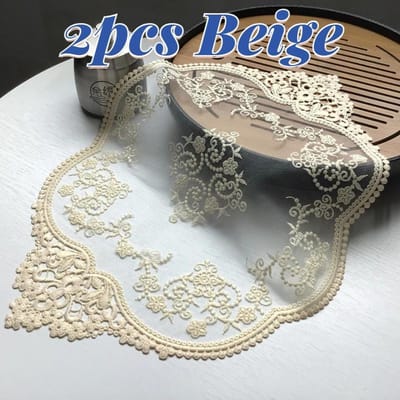 Retro Kant Onderzetters, Franse Haakwerk Doilies, Handgemaakte Geborduurde Tafelmatten Onderzetters Beker Onderzetter Onderzetters 31 42CM