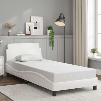 vidaXL - Bedframe - "Dover" - kunstleer - wit - 90x190 - cm