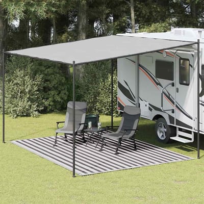 vidaXL - Tenttapijt - 300x400 - cm - antracietkleurig - en - wit