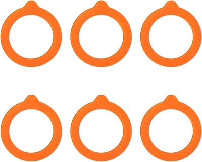 6 Stuks Siliconen Vervangingsring voor Opslagpotten, Glazen Jars en Aardewerken Potten (9.5cm Buitendiameter, 6.8cm Binnendiameter) - Duurzame Rubberafdichtingen voor Luchtdichte Verpakking
