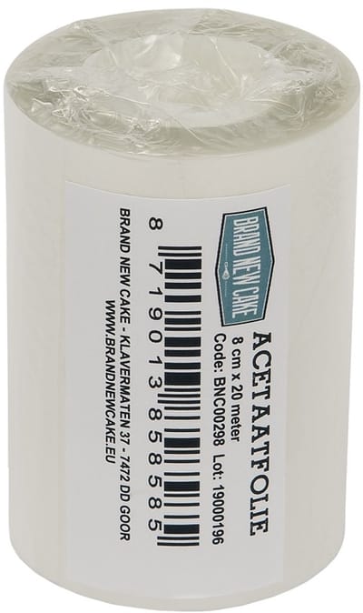 BrandNewCake® Acetaatfolie Rol - Inlegfolie - 8 cm x 20 m - Bakken