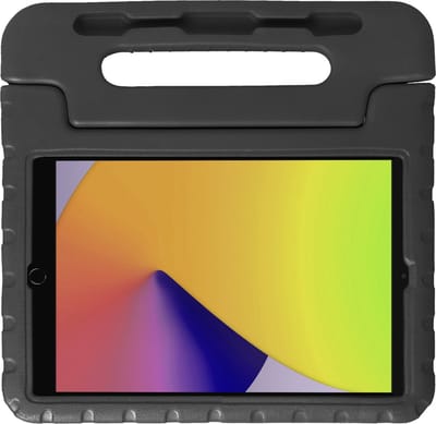 Hoesje - Geschikt voor Apple iPad 7 (2019) - 10.2 inch - 7e Generatie - Kinderhoes Shockproof Bumper - Kidsproof Case - Tablet Hoes - Kinder Hoes Cover - Zwart