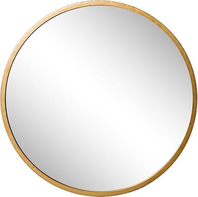 SensaHome - Moderne Nordic Design Wandspiegel - Ronde Wandspiegel - Badkamer/Make-up Spiegel - Goud - 50 CM