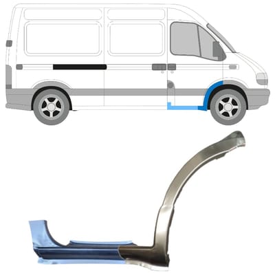 Reparatiepaneel dorpel + voor wielkast voor Renault Master 1998-2010 / Rechts