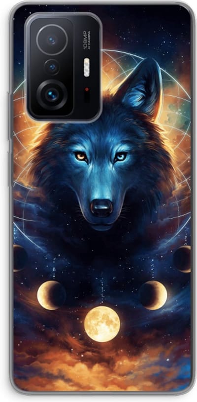 Case Company® - Hoesje geschikt voor Xiaomi 11T hoesje - Wolf Dreamcatcher - Soft Cover Telefoonhoesje - Bescherming aan alle Kanten en Schermrand