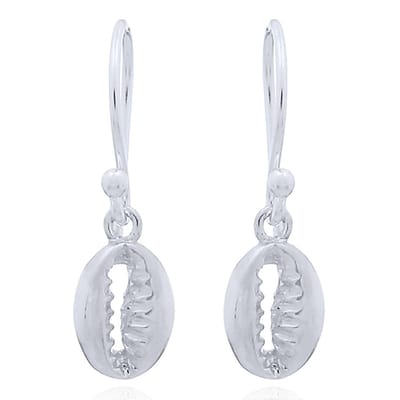 Joy|S - Zilveren schelp bedel oorbellen - oorhangers - 7 mm x 23 mm - massief zilver