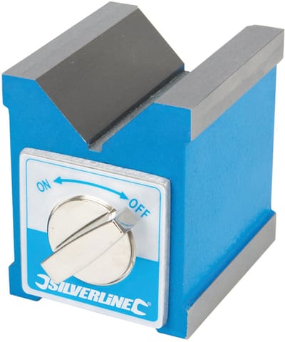 Silverline Magnetisch V-blok - 3 magnetische oppervlakken - 70 x 60 x 70 mm