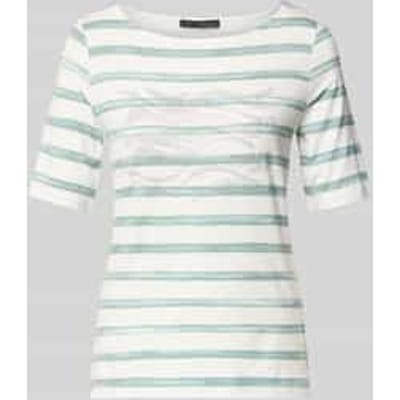 T-shirt van mix van viscose en elastaan met siersteentjes