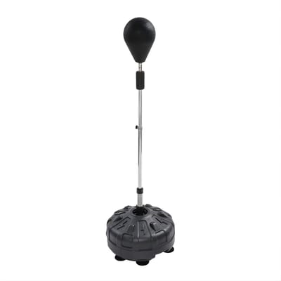 Verstelbare Staande Boks Reflex Trainer – Vrijstaande Bokszak met Stand voor Training, Fitness en Stressverlichting – Zwart