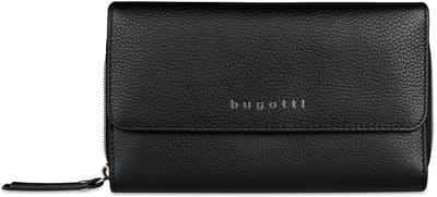 bugatti portemonnee Emilia Ladies Long Wallet With Flap Black zwart