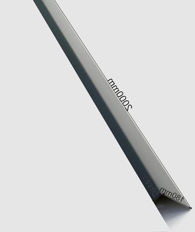 Aluminium hoekplaat - L-profiel randprofiel - Gevel dak afdekken - 90 graden profiel - 2000 mm lang - Antraciet RAL 7016