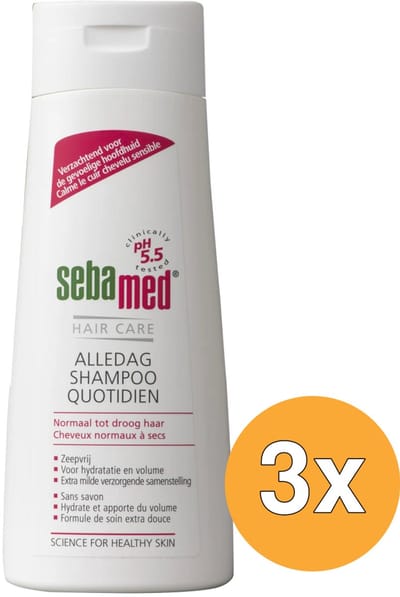 3x Sebamed Iedere dag shampoo (200 ml)