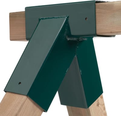 Hoekverbinding Vierkant Schommel schuin 90x90mm groen
