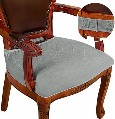 2x Waterdichte Stoelhoes M Grijs Jacquard Elastisch