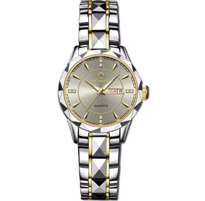 Binbond - Dameshorloge- Polshorloge - Horloge - Horlogedoos - Vrouwen - Zilver & Goud - Grijs
