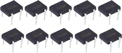 Rectifier Bridge voor Huishoudelijke Apparaten en Industriële Elektronica - 1A 1000V, 10 Stuks, Compact en Betrouwbaar