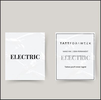 Tijdelijke tattoo electric | Neptattoo volwassenen | Tijdelijke tattoo voor volwassenen | Temporary tattoo | Plaktattoos voor volwassenen | Neptattoos | Probeer zorgeloos een tattoo | tattforaweek