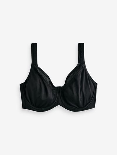 Next - Dames - F-K katoenen minimiser beha met gewatteerde bandjes voor ultieme ondersteuning - Zwart