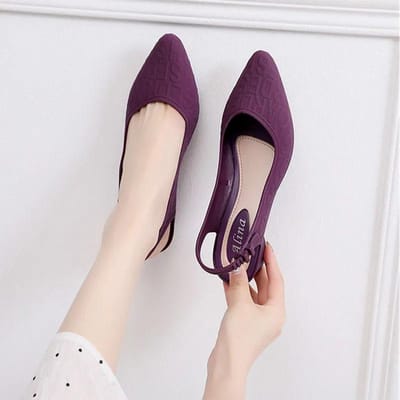 Sandales pantoufles femmes été sandales peu profondes dames Style chaussures épaisses imperméable chaussures simples chaussures décontractées 36 violet