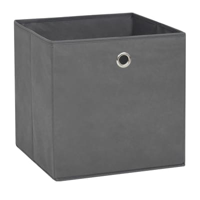 vidaXL - Opbergboxen - 10 - st - 28x28x28 - cm - nonwoven - stof - grijs