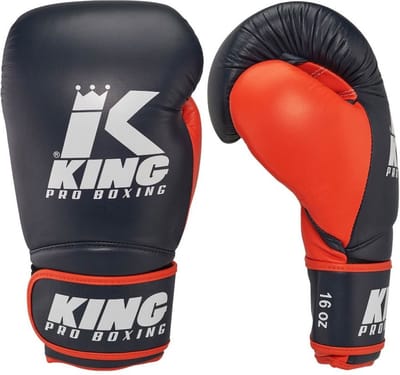 King Pro Boxing Bokshandschoenen KPB/BG Star 15 Navy Oranje - 10 OZ