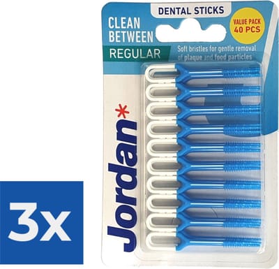 Jordan Clean Between Sticks Regular 40 stuks - Voordeelverpakking 3 stuks