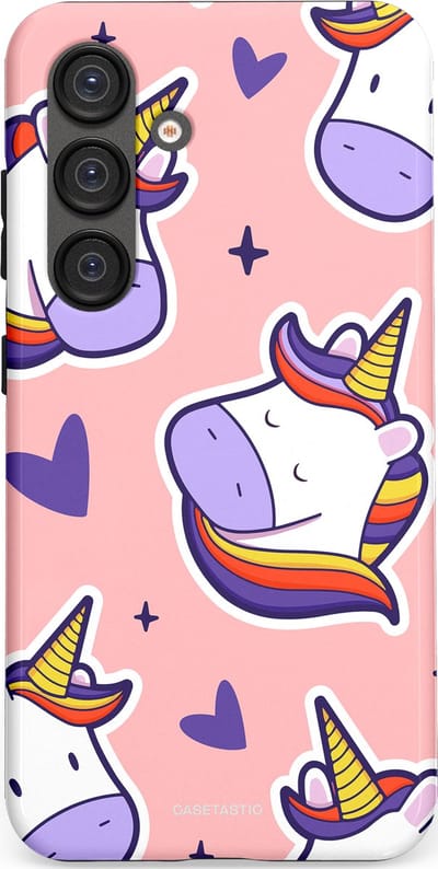 Casetastic Hoesje Geschikt voor Samsung S25 - Stijlvolle Beschermende Duo-layer Case - Unicornhart