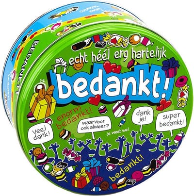 Snoeptrommel - bedankt cadeau - 14x7,5 cm - pensioen of verjaardag bewaarblik - koektrommel