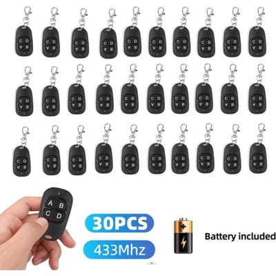 5-50 stuks 433MHz Afstandsbediening Universele Garage Afstandsbediening 4 Knoppen Duplicator Controller Vervanging Draadloze Autosleutels voor Garage 30PCS diepe cerise kleur