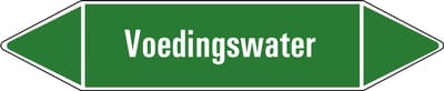 Voedingswater leidingmarkering op vel 75 x 17 mm - 8 per vel
