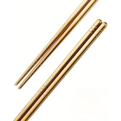 Herbruikbare Sushi Eetstokjes Set 304 Roestvrij Staal Antislip Voedsel Chinese Metalen Eetstokjes Vaatwasserbestendig