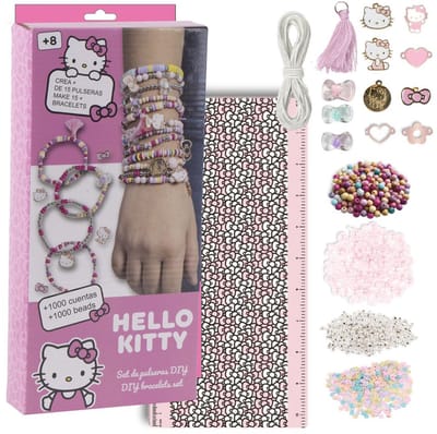 Hello Kitty Armbandjes Maken Set – DIY Kralen Set – 1000+ Kralen – Knutselen Meisjes en Jongens – Creatief Speelgoed