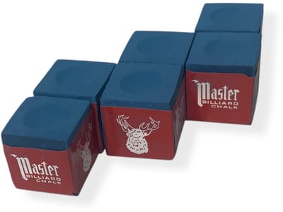 Master billiard - biljartkrijt - 6 stuks - biljart krijt - pool krijt - keu krijt