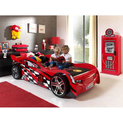 LUCEVI - Carbeds Night Speeder Bed 90x200cm - Rood
