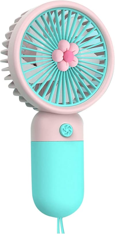Mini handventilator - Draagbare Zakventilator - Accuventilator Met Bloem Voor Meisjes, Jongens - Kleine persoonlijke handventilator - Draagbare, oplaadbare mini - Handheld Koelgereedschap - Lichtgewicht en Compact - Dames & Heren - Blawu