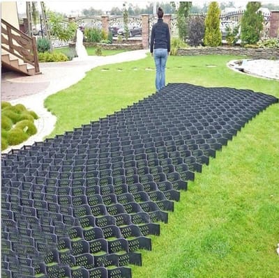 Stabilisatierooster Gazon - Grind Stabilisatie - Oprit Versterken - Hoge Belastbaarheid - 40x40cm Per Raster - Zwart