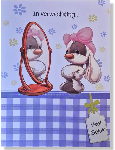 Maxi Kaart - A4 Formaat In Verwachting / Zwangerschap - 30x22,5cm - XL Wenskaart inclusief envelop