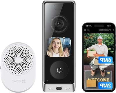 Video Deurbel - Slimme Deurbel Beveiligingscamera - Huis Beveiligen - Interactief AI Scherm - Dubbele 6MP+2MP Lenzen - Zwart