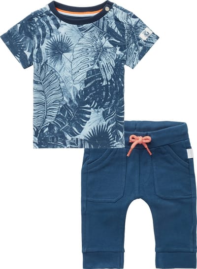 Noppies - Kledingset - 2delig - Broek Blauw - Shirt Blauw met print - Maat 74