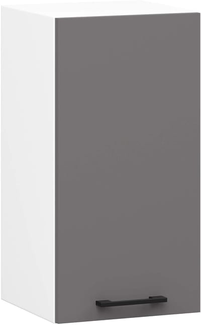 Keukenkast modulaire OLIWIA W30 met 1 Deur / Hangkast / Bovenkast / AKORD Furniture Factory / Wit - Grafietgrijs / 30 x 58 x 30 cm