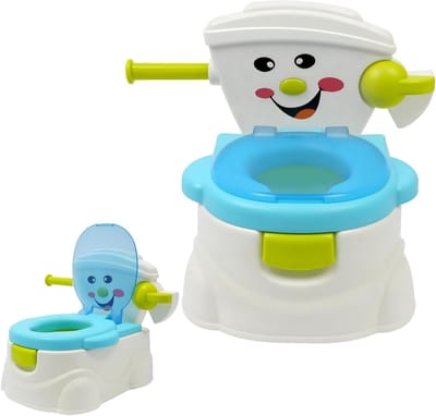 Kinderpotje - Peuter toilet - Zindelijk worden - Met deksel - 36x30x16 cm - Blauw