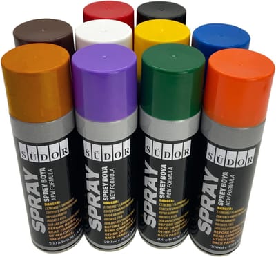 Spuitverf set 10 kleuren - 10x 200ml Sneldrogend Graffiti Paint Spray Can Spray Paint voor Hout Steen Muur Metaal Glas Zwart Wit Blauw Groen Rood Geel Paars Oranje Roze Bruin