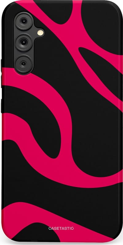 Casetastic Hoesje Geschikt voor Samsung A34 (5G) - Stijlvolle Beschermende Duo-layer Case - Hotpink Camoprint