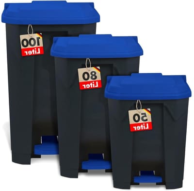 Vuilnisemmer 50 liter - Afvalemmer prullenmand - Keuken en kantoor - Hygiënisch step-on pedaal