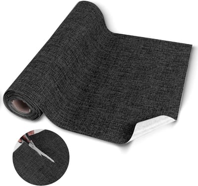 Zelfklevende Stof - Reparatiepatches Textiel - Meubels Herstellen - Rolverpakking Zonder Kreukels - 30cm x 2m - Zwart