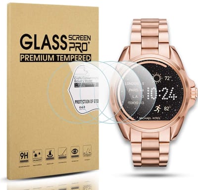 Allecto - Tempered Glass - Screen Protector - Volledige bescherming - 4 stuks - Geschikt voor Smartwatch - Waterbestendig - Glanzend