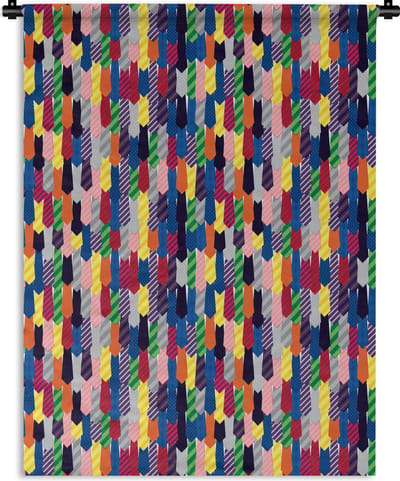 Wandkleed - Wanddoek - Stropdas - Regenboog - Patronen - 150x200 cm - Wandtapijt