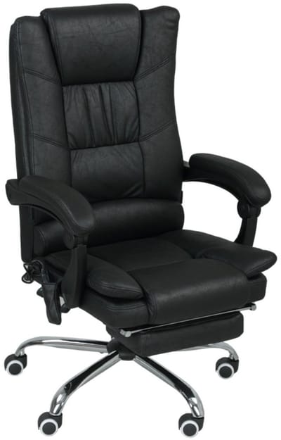 1x Bureaustoel - Ergonomische bureaustoel met massage - Leren bureaustoel met warmtefunctie - Zware bureaustoel voor thuiskantoor