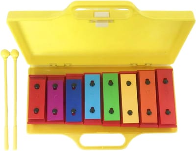 Klokkenspel Instrument - 14,57 x 5,12 x 1,57 inch, Metal Keys Percussie Toys | Xylofoon Tuned Music Teaching Aids for Youth Girls Peuter Classroom School